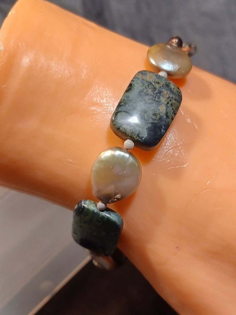 Jasper & Pearl Bracelet